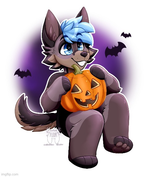 Happy Halloween yall ^^ (Art by fleurfurr) | image tagged in halloween | made w/ Imgflip meme maker