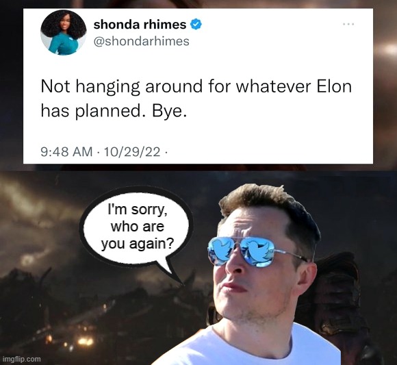 1st World Libs | I'm sorry,
who are you again? | image tagged in elon musk,twitter,censorship,free speech,constitution | made w/ Imgflip meme maker