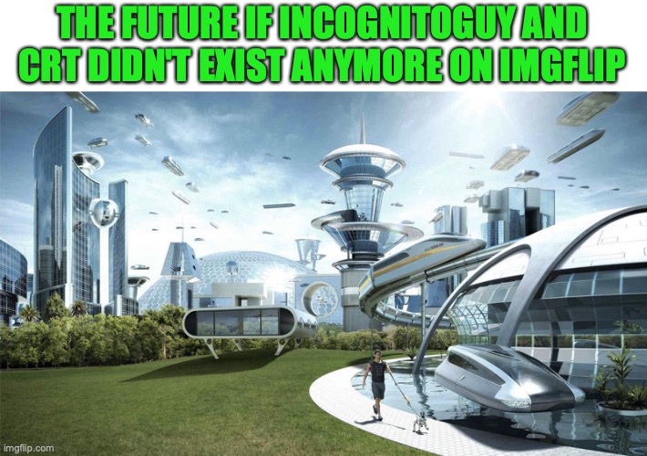 The future world if | THE FUTURE IF INCOGNITOGUY AND CRT DIDN'T EXIST ANYMORE ON IMGFLIP | image tagged in the future world if | made w/ Imgflip meme maker