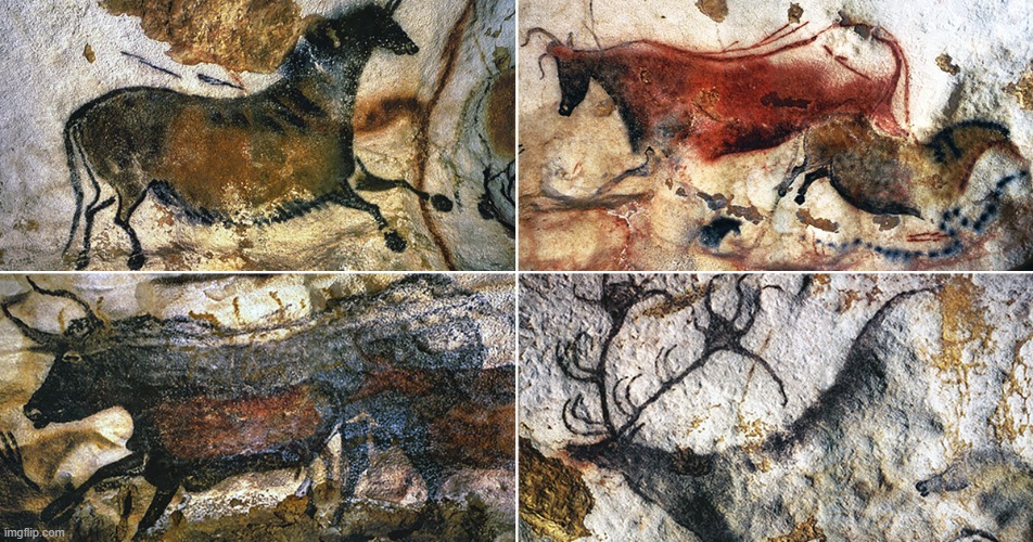 Lascaux cave paintings | image tagged in lascaux cave paintings,ancient,historical,france | made w/ Imgflip meme maker