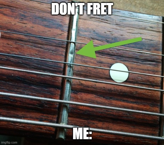 don't fret | DON'T FRET; ME: | image tagged in music | made w/ Imgflip meme maker