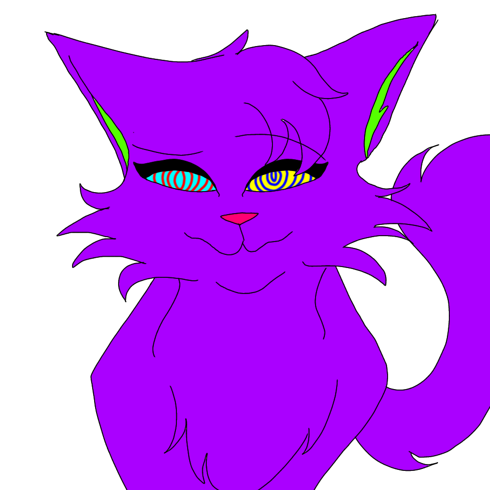 Purple cat mf Blank Meme Template