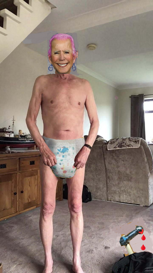 gay Joe Biden in diapers Blank Meme Template