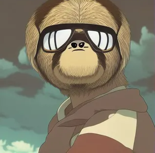 High Quality 35 year old hipster sloth Blank Meme Template