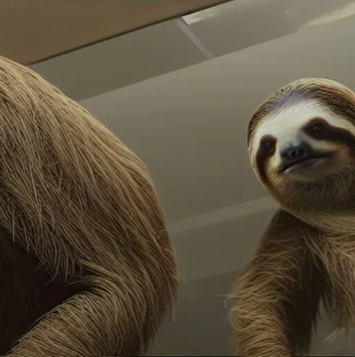 High Quality sloth opening a bank Blank Meme Template