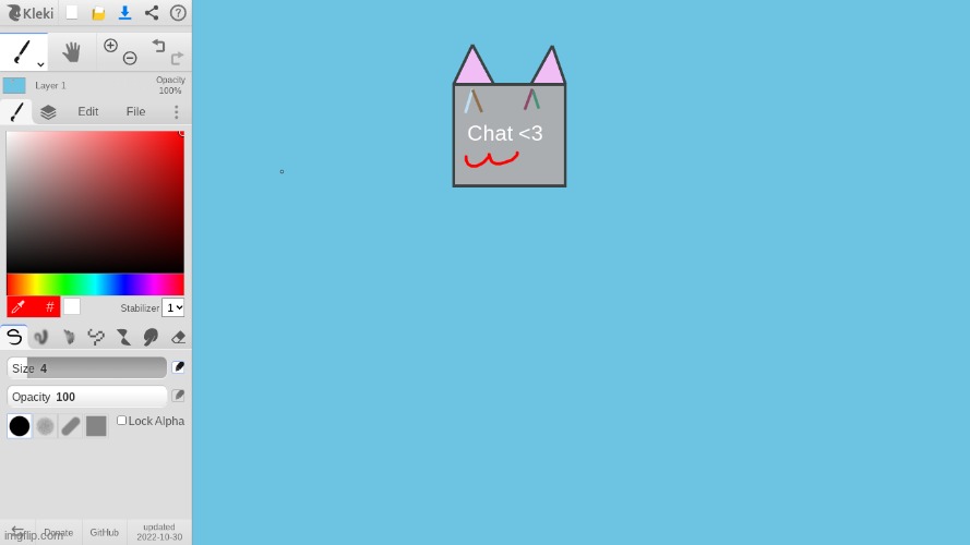 I thought about this while watching a Ranboo stream bcz chat said the French call cats "Chat" and Chat as a cat is cute | made w/ Imgflip meme maker