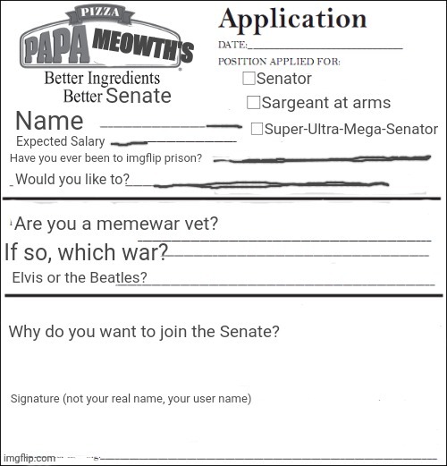 Join the Senate | image tagged in join the senate | made w/ Imgflip meme maker