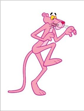 High Quality Pink Panther sneaking Blank Meme Template