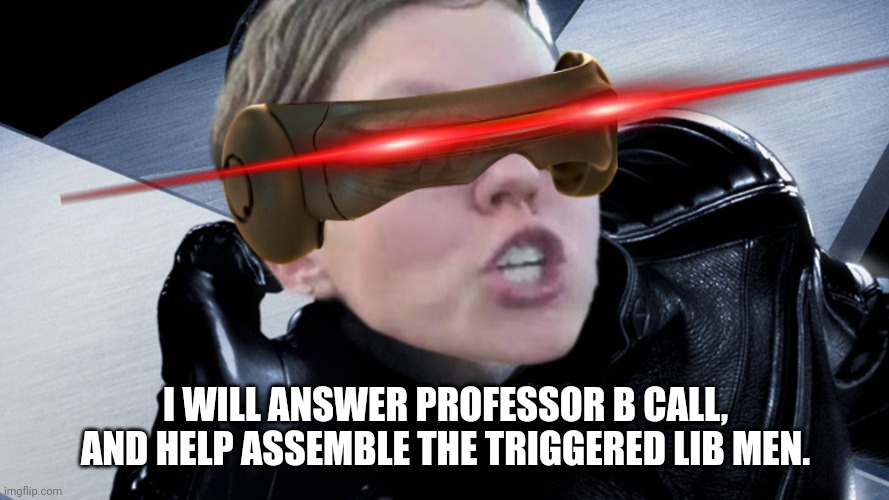 I WILL ANSWER PROFESSOR B CALL, AND HELP ASSEMBLE THE TRIGGERED LIB MEN. | made w/ Imgflip meme maker