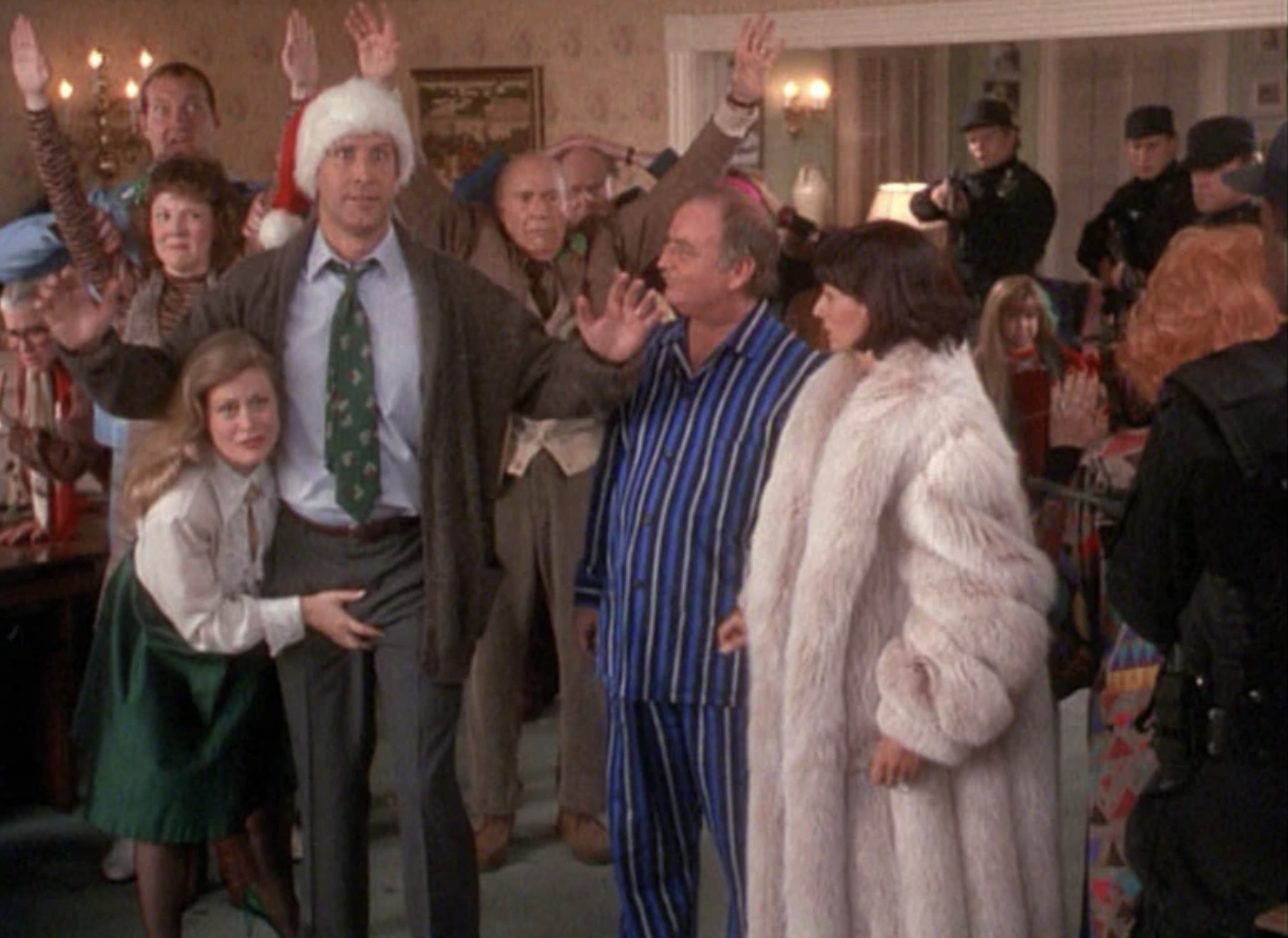 High Quality Christmas Vacation Boss Scene Ending Blank Meme Template