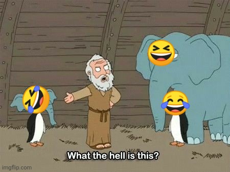 Meme about that ? emoji | 😆; 🤣; 😂 | image tagged in elephant penguin meme | made w/ Imgflip meme maker