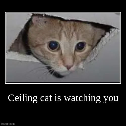 Uh oh | image tagged in funny,demotivationals,ceilingcat | made w/ Imgflip demotivational maker