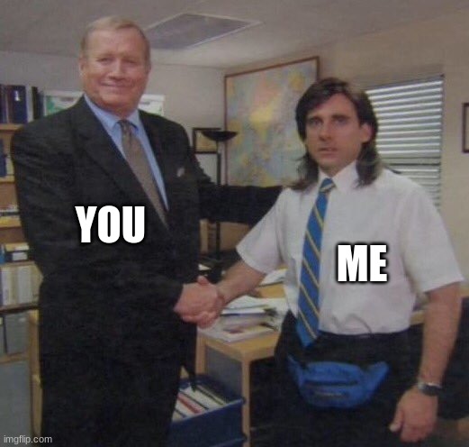 the office congratulations | YOU ME | image tagged in the office congratulations | made w/ Imgflip meme maker