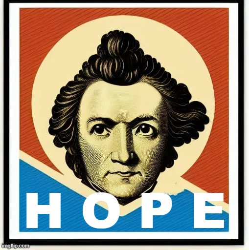 Alexander Hamilton Hope (pro-bank propaganda) | H O P E | image tagged in pop ai art alexander hamilton,alexander hamilton,h,o,p,e | made w/ Imgflip meme maker