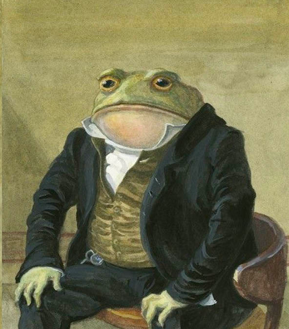 funny suit frog Blank Meme Template