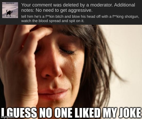 I GUESS NO ONE LIKED MY JOKE | image tagged in memes,first world problems | made w/ Imgflip meme maker