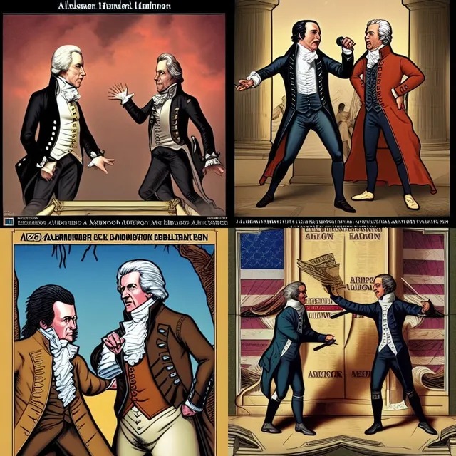 High Quality Alexander Hamilton crushes Andrew Jackson in a rap battle for op Blank Meme Template