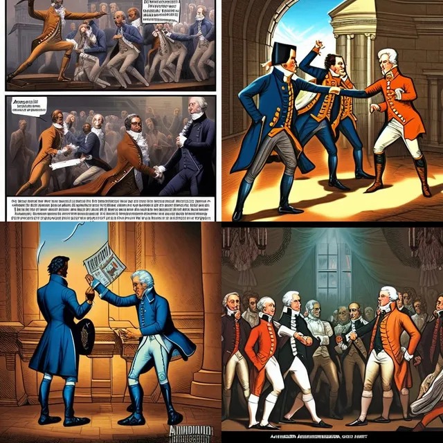 High Quality Alexander Hamilton crushes Andrew Jackson in a rap battle Blank Meme Template