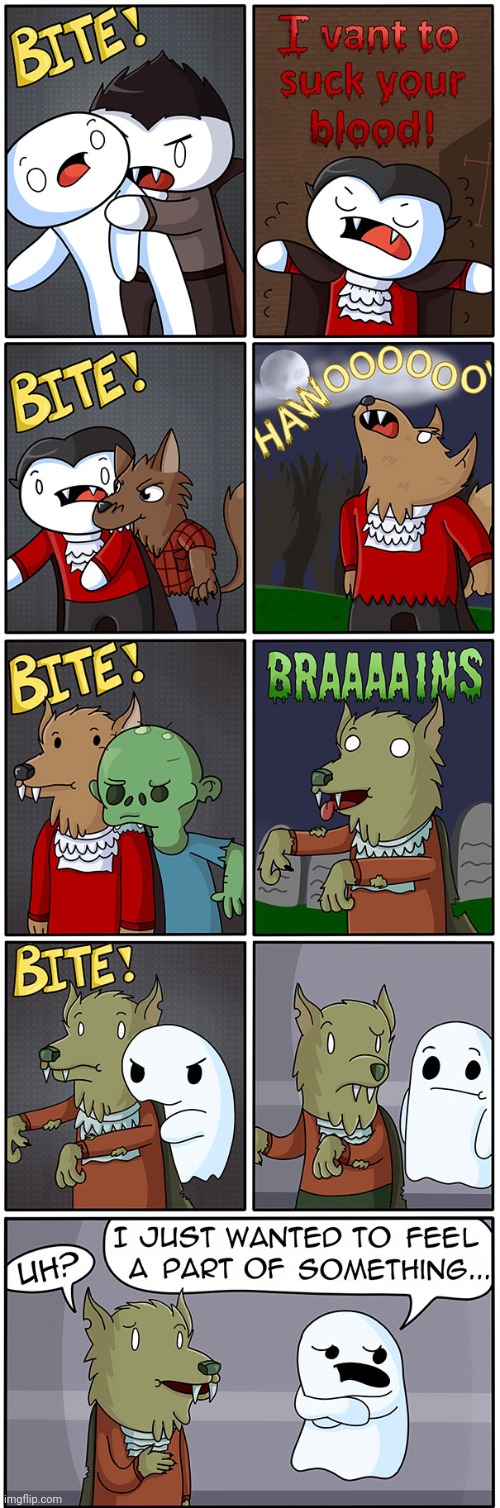 The bite | image tagged in vampire,bite,theodd1sout,comic,comics,comics/cartoons | made w/ Imgflip meme maker