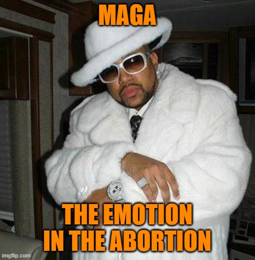 pimp c | MAGA THE EMOTION IN THE ABORTION | image tagged in pimp c | made w/ Imgflip meme maker