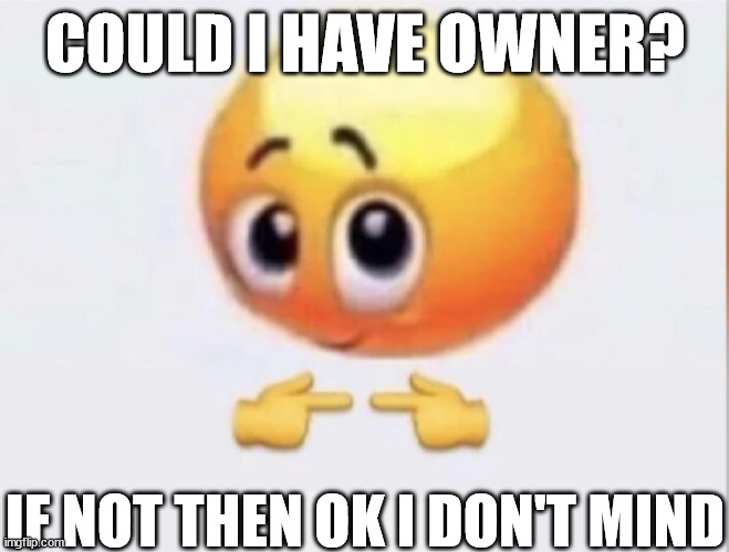 is for me? | COULD I HAVE OWNER? IF NOT THEN OK I DON'T MIND | image tagged in is for me | made w/ Imgflip meme maker
