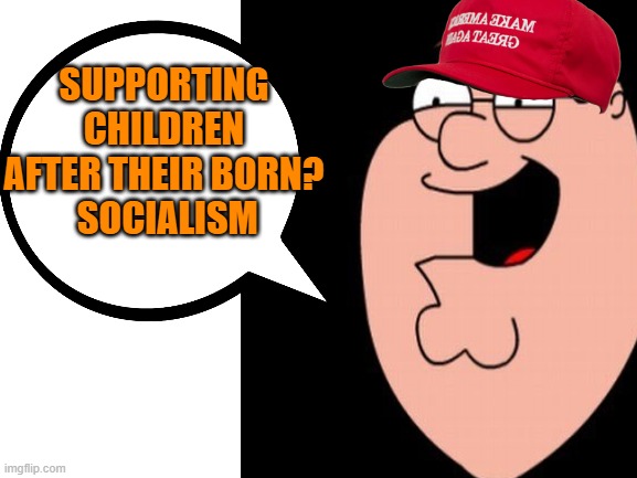 SUPPORTING CHILDREN AFTER THEIR BORN?
 SOCIALISM | made w/ Imgflip meme maker