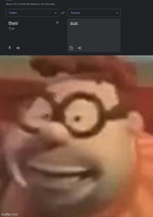sus | image tagged in carl wheezer sussy | made w/ Imgflip meme maker