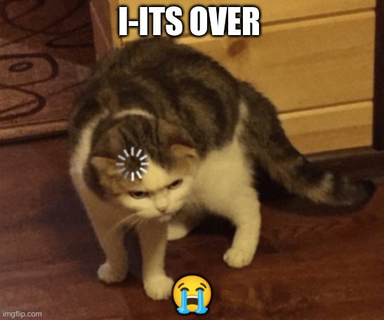 Lag Cat | I-ITS OVER ? | image tagged in lag cat | made w/ Imgflip meme maker