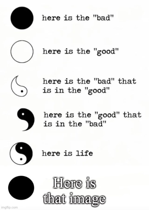 Yin yang | Here is that image | image tagged in yin yang | made w/ Imgflip meme maker