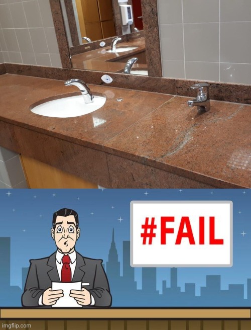Sink | image tagged in fail news,faucet,sink,bathroom,you had one job,memes | made w/ Imgflip meme maker