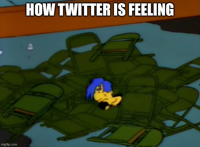 Twitter | HOW TWITTER IS FEELING | image tagged in twitter,elon musk,milhouse | made w/ Imgflip meme maker