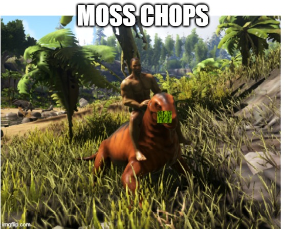 moss chops | MOSS CHOPS | image tagged in ark | made w/ Imgflip meme maker
