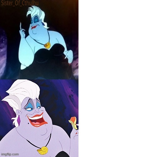 Ursula Hotline Bling | image tagged in ursula,drake hotline bling,wow are you actually reading these tags good for you | made w/ Imgflip meme maker