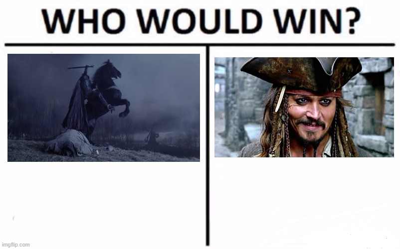 Headless Horseman vs Jack Sparrow | image tagged in memes,who would win | made w/ Imgflip meme maker