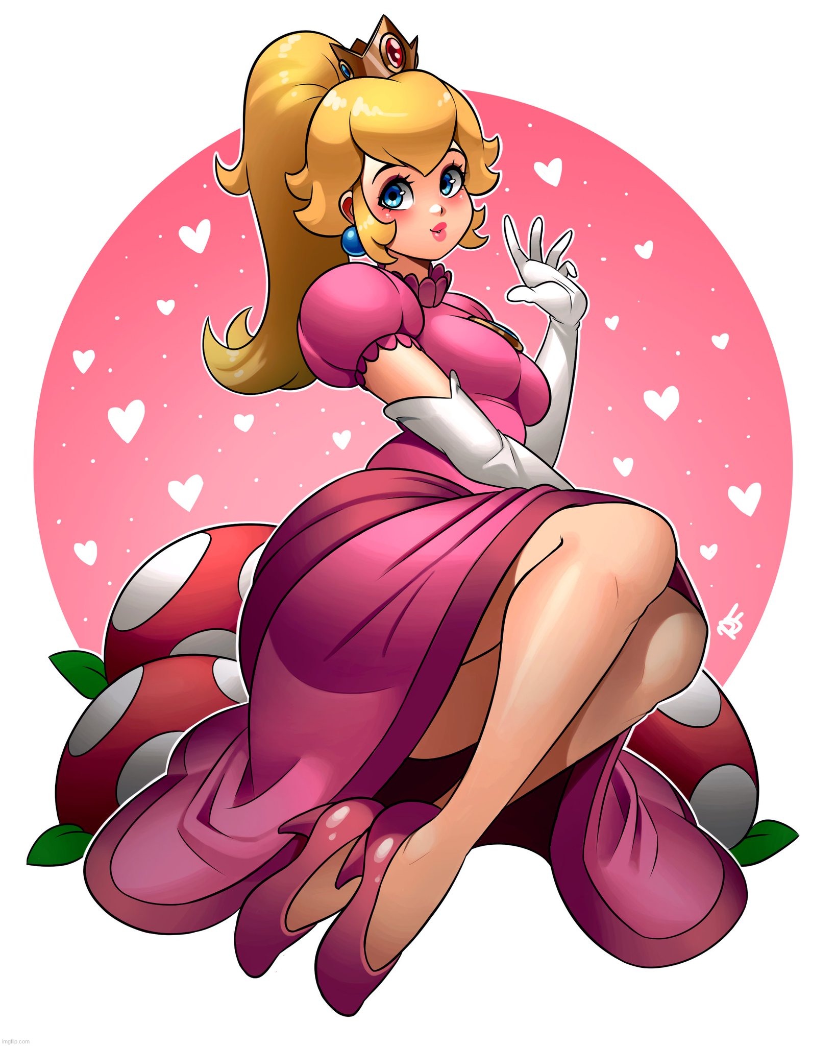 the urge to draw kamai as princess peach... SHE JUST SCREAMS THE VIBES | made w/ Imgflip meme maker