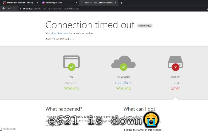 nooooooooooooooooooooo | e621 is down😭 | made w/ Imgflip meme maker