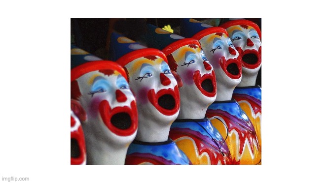 Just some clowns I posted as a comment | image tagged in carnival,clowns,game,clown,baseball,games | made w/ Imgflip meme maker
