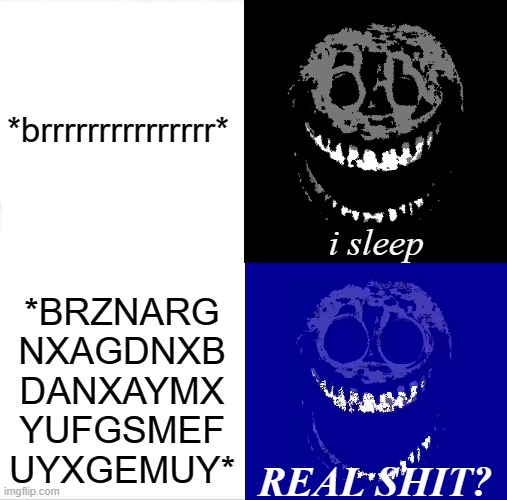 *brrrrrrrrrrrrrrr* *BRZNARG
NXAGDNXB
DANXAYMX
YUFGSMEF
UYXGEMUY* REAL SHIT? i sleep | made w/ Imgflip meme maker