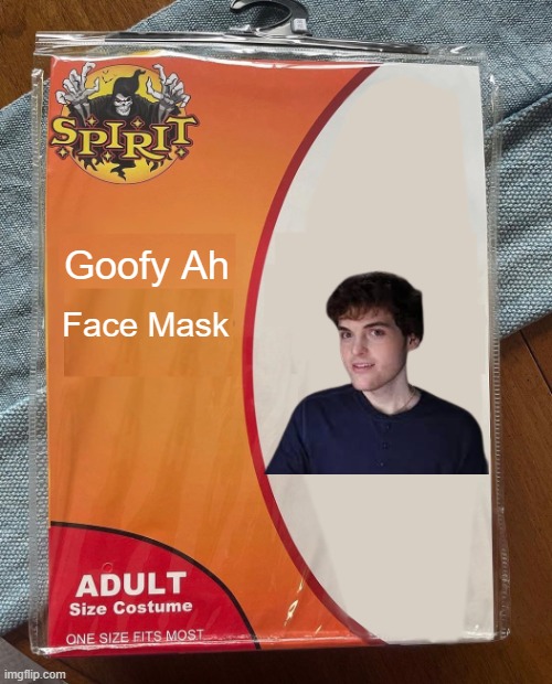 Spirit Halloween | Goofy Ah; Face Mask | image tagged in spirit halloween,dream face reveal | made w/ Imgflip meme maker