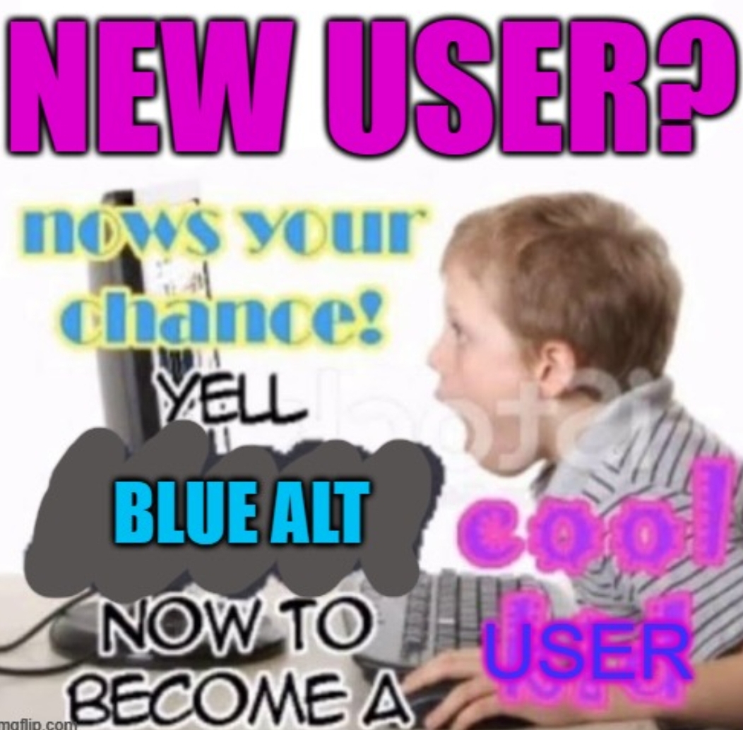 High Quality New user? Blank Meme Template
