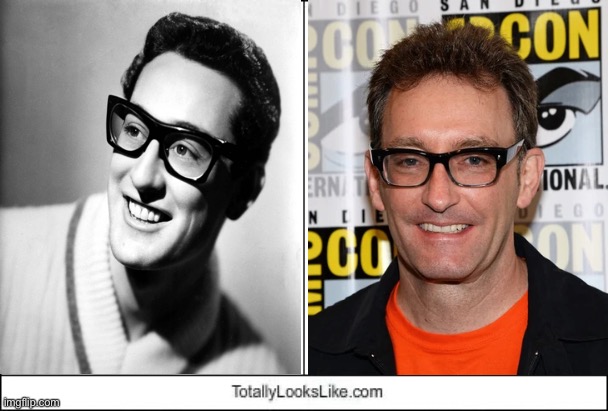 Buddy holly totally looks like Tom Kenny | image tagged in totally looks like | made w/ Imgflip meme maker