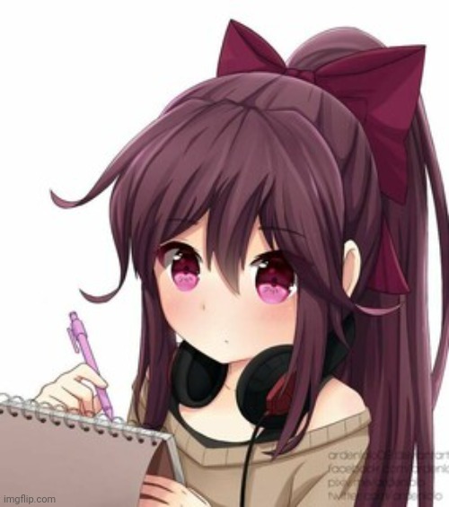 Cute Anime Girl - 2 | image tagged in cute anime girl - 2 | made w/ Imgflip meme maker