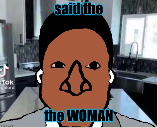 n | said the the WOMAN | image tagged in n | made w/ Imgflip meme maker