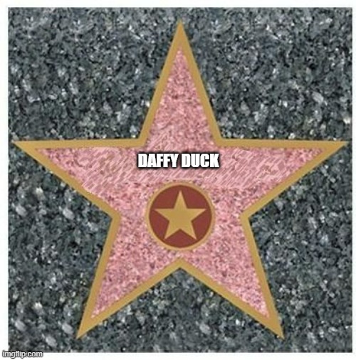 fictional characters that need their own star on the walk of fame part 6 | DAFFY DUCK | image tagged in hollywood star,warner bros,looney tunes,daffy duck | made w/ Imgflip meme maker