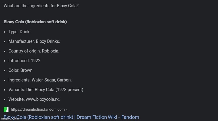 Bloxy cola website is real☠️ | made w/ Imgflip meme maker