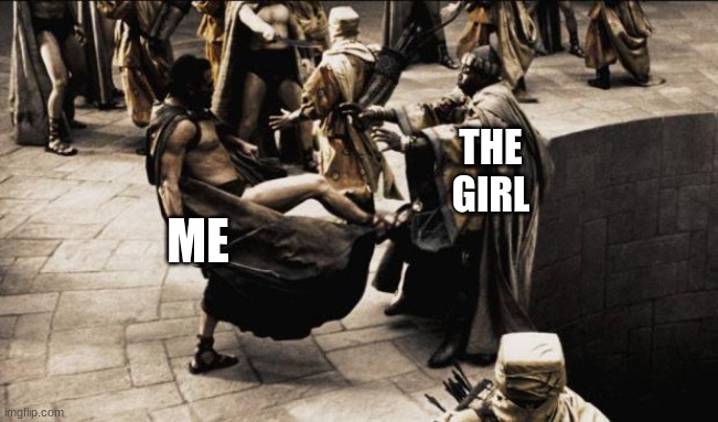 madness - this is sparta | THE GIRL ME | image tagged in madness - this is sparta | made w/ Imgflip meme maker