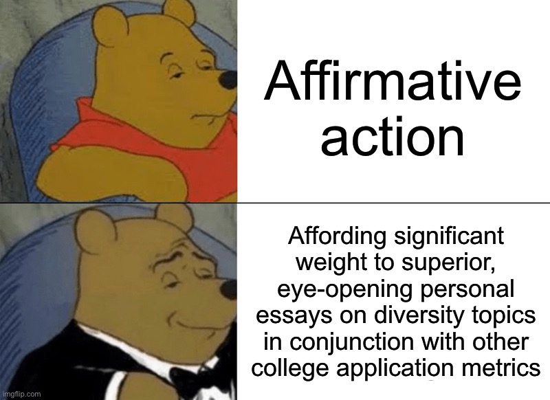 Affirmative action redux Blank Meme Template