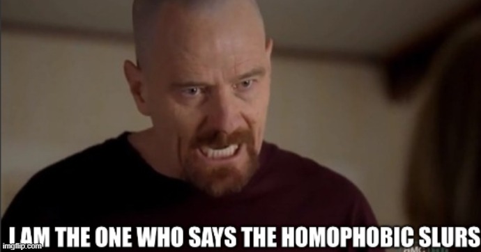 . | image tagged in homophobic slurs | made w/ Imgflip meme maker