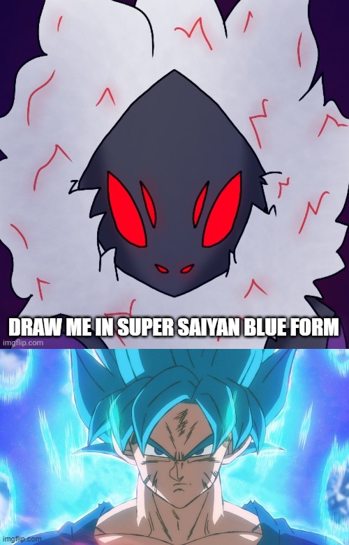 I'm serious, this is now my strongest form | DRAW ME IN SUPER SAIYAN BLUE FORM | image tagged in super saiyan blue goku | made w/ Imgflip meme maker