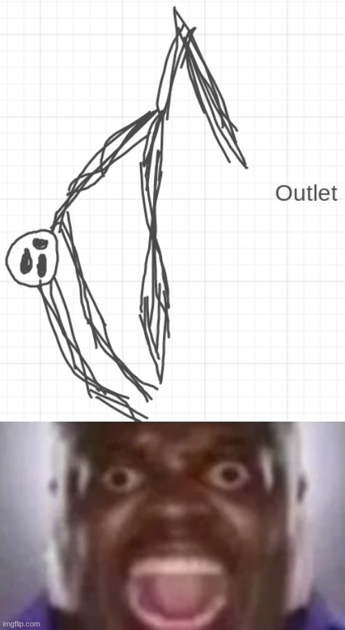 image tagged in outlet,another guy screaming | made w/ Imgflip meme maker